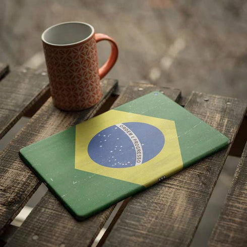 Brazil Flag Distressed iPad Skins